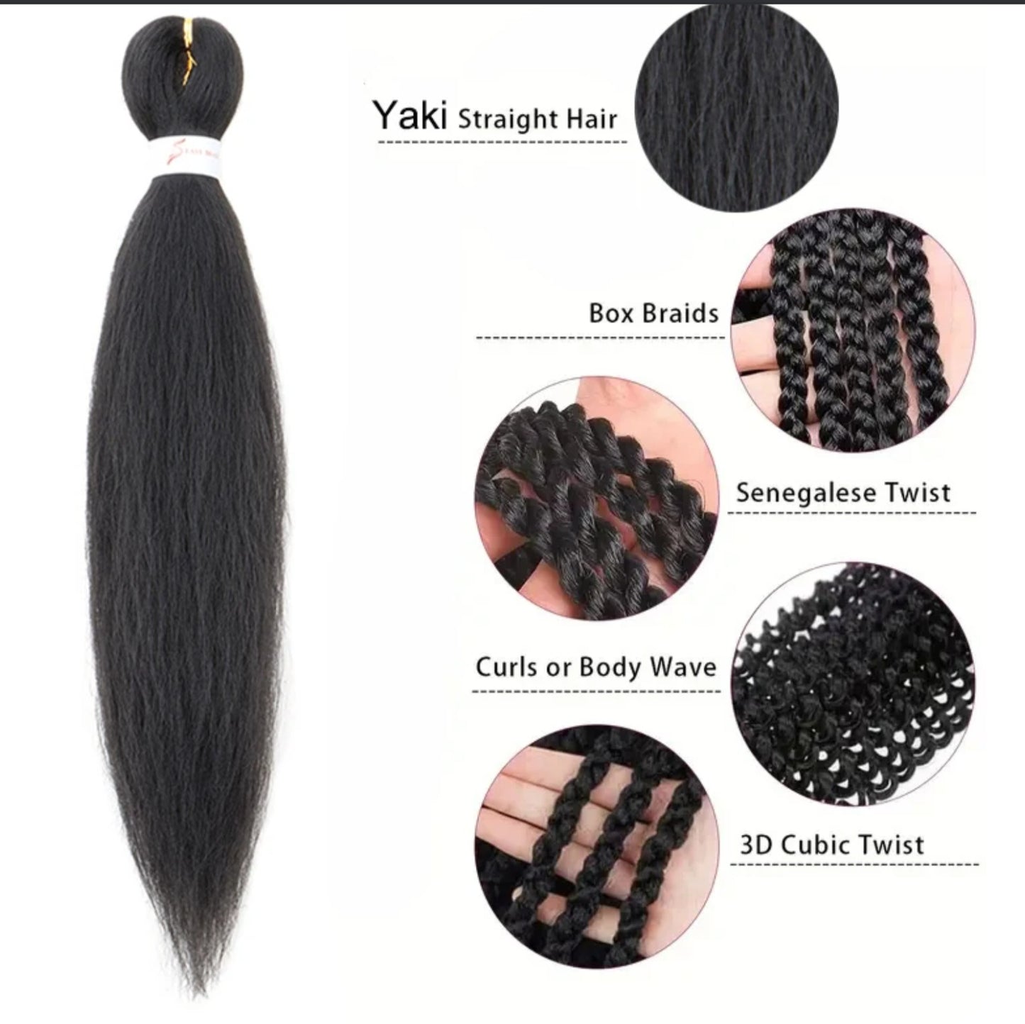 Kanekalon 3X Pre Stretched Braiding Hair 26"
