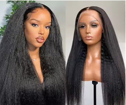 Brazilian Virgin Kinky Curly Human Hair Wig 13x4 Pre Plucked Lacefront (16"-32")