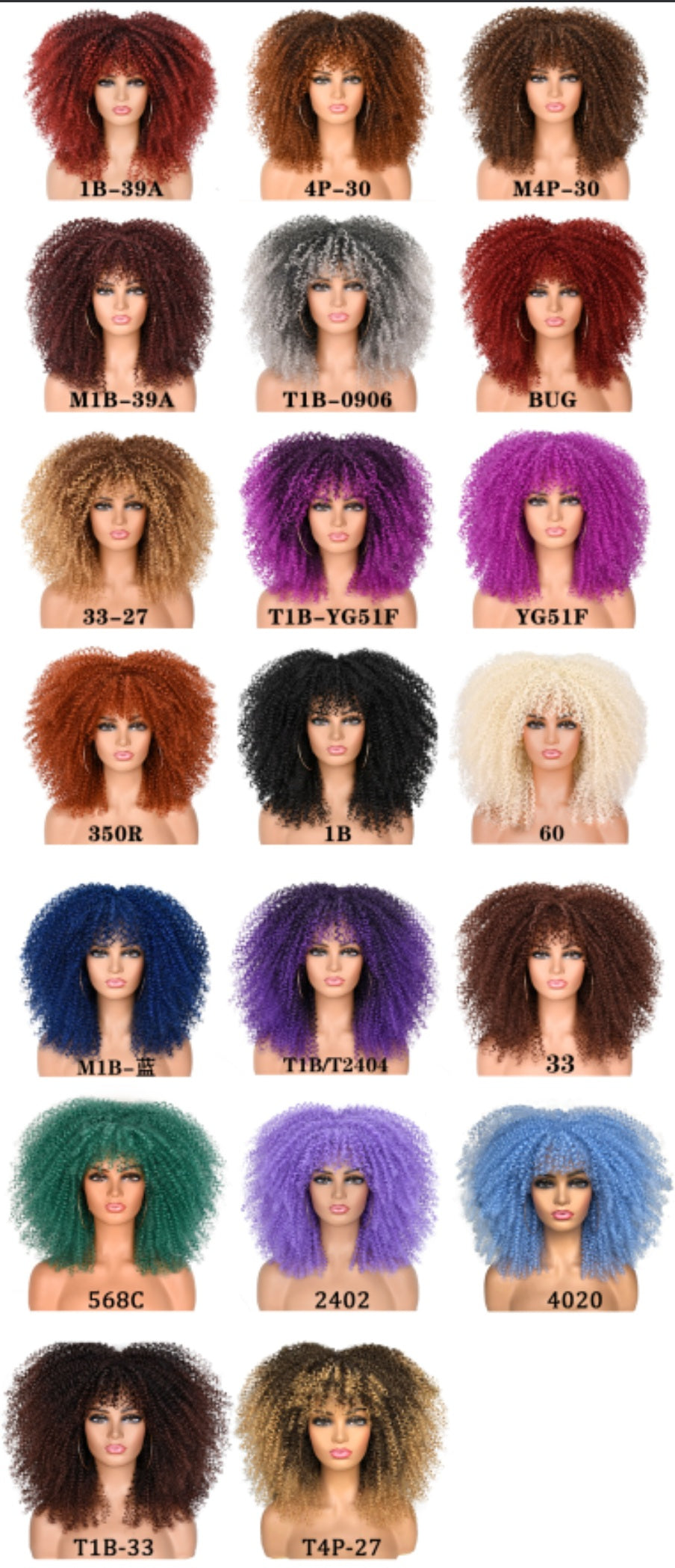 Synthetic Hair Full Wig