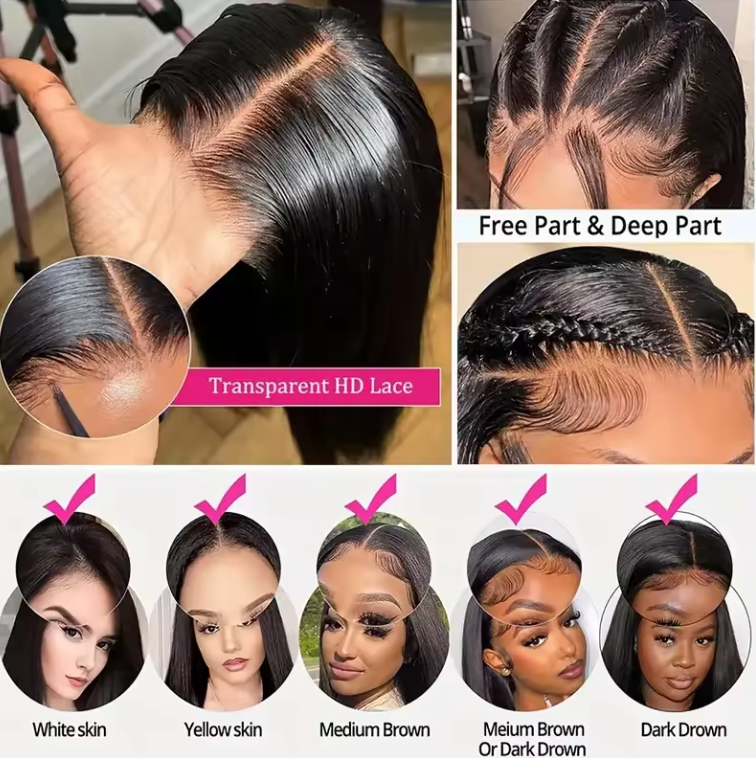 Upscale 100% Human Hair HD Lace Front Wig Wear and Go Straight